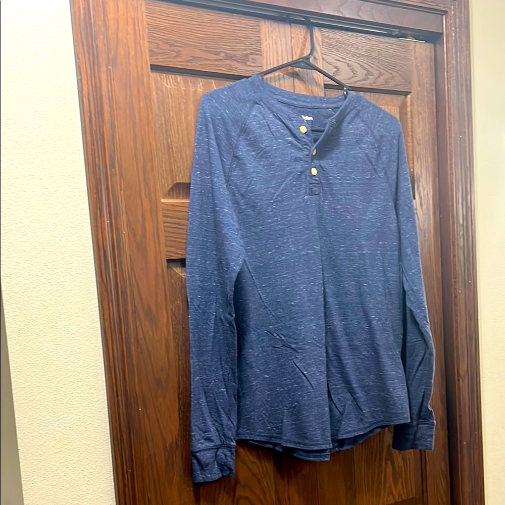 Men's Blue Henley Shirt